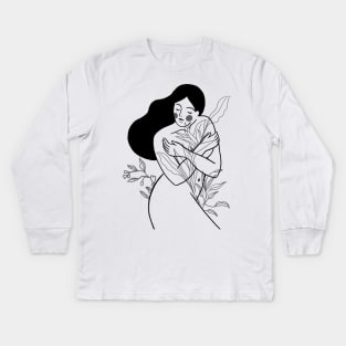 Simple Woman Design Kids Long Sleeve T-Shirt